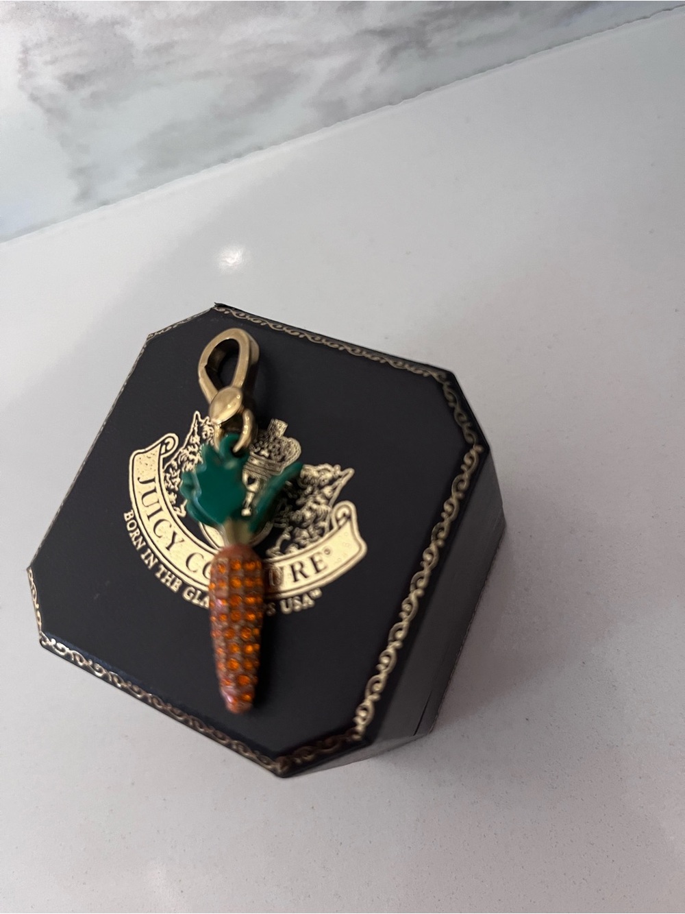 Juicy couture carrot charm  bracelet foodie necklace Y2K